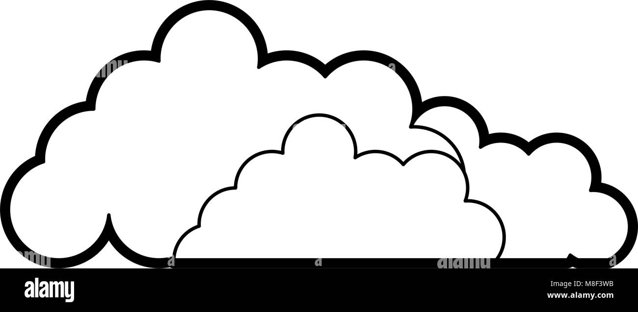 Pixelated clouds isolated vector illustration graphic design Stock ...