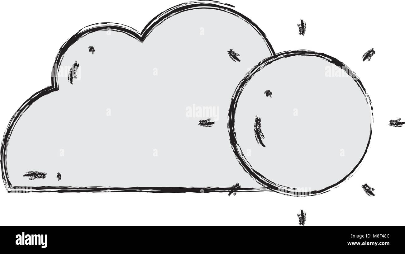 grunge nature cloud and sun weather design Stock Vector Image & Art - Alamy
