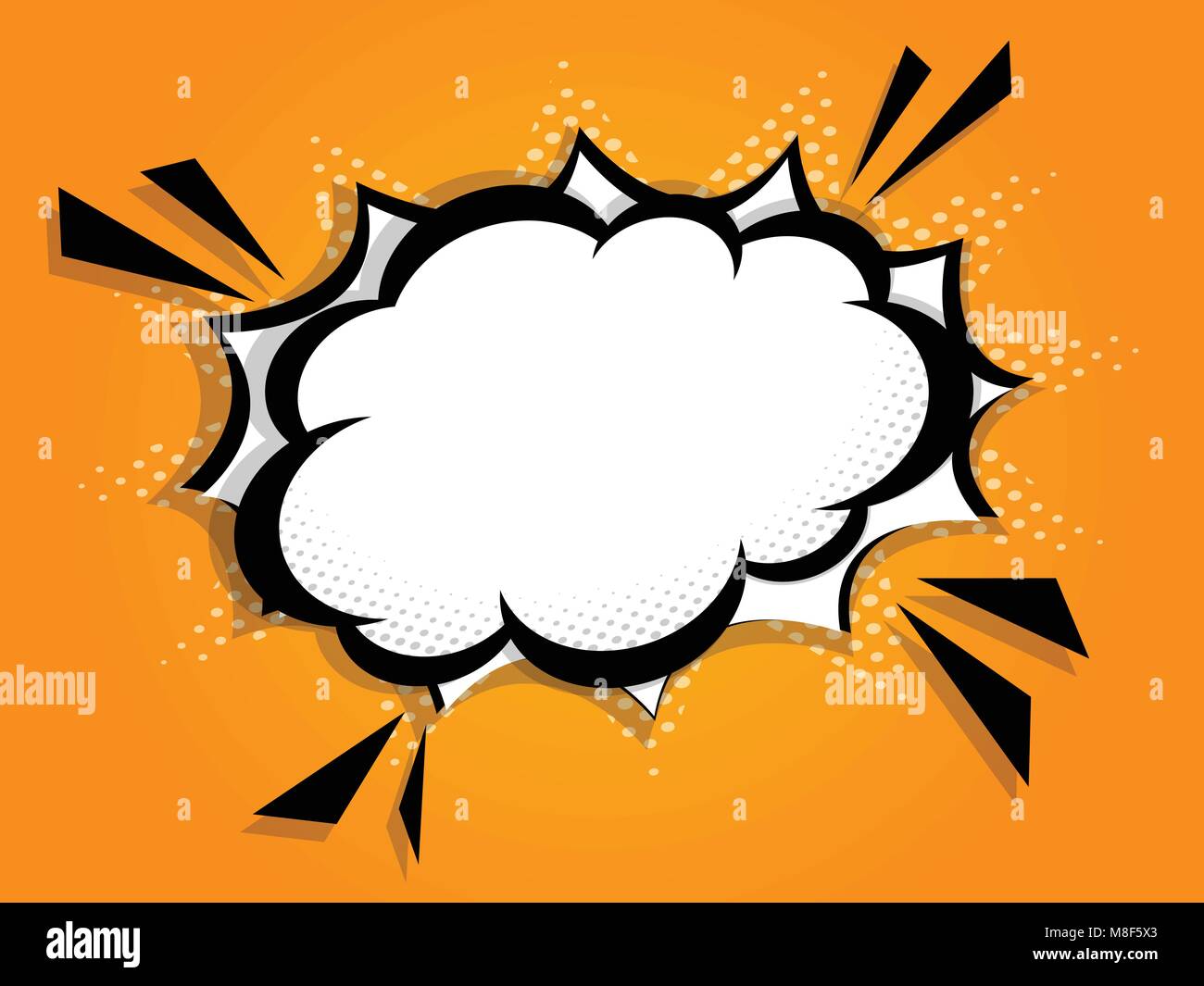 illustration of blank speech bubble comic book pop art background Stock ...