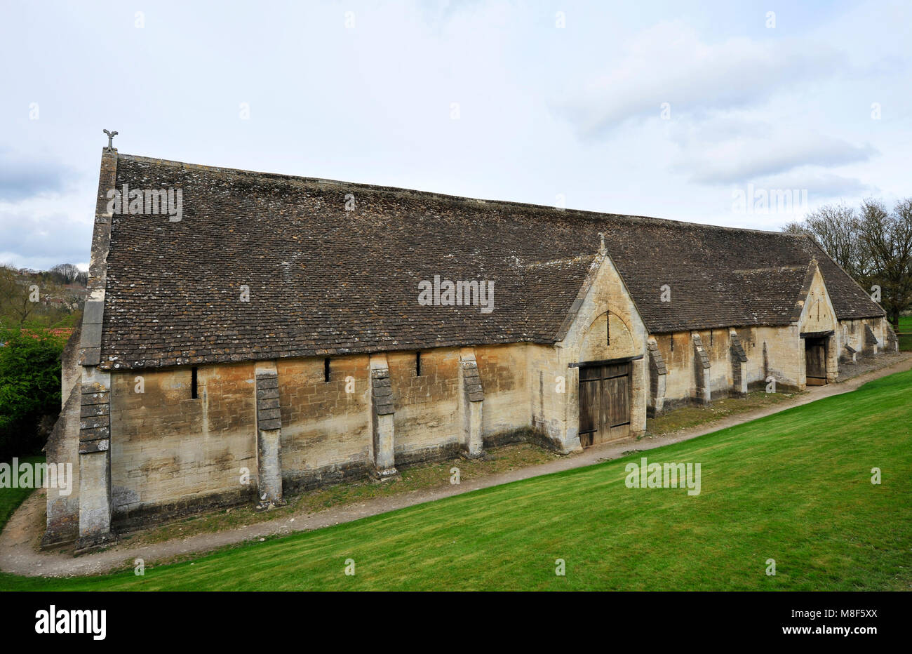 Fourteenth century Tithe barn near the and Avon canal in