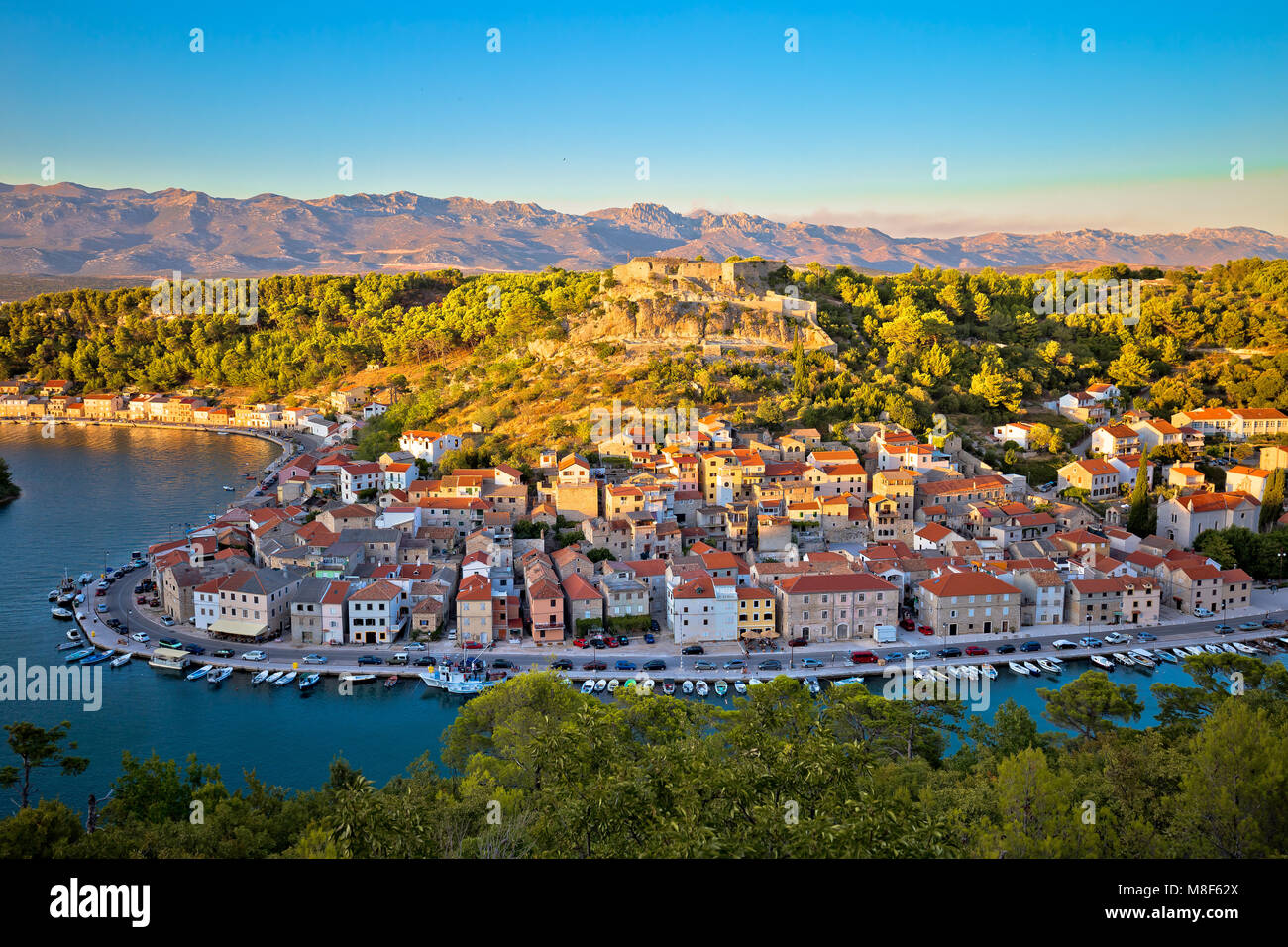 Novigrad Dalmatinski Waterfront And Bay View Dalmatia Croatia Stock Novigrad Dalmatinski Waterfront And Bay View Dalmatia Croatia Stock