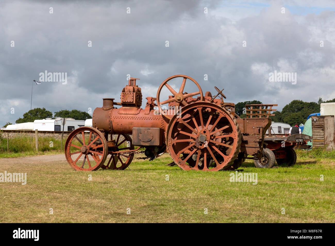 A partly restored traction engine at the 2017 Norton Fitzwarren Steam Rally, Somerset, England, UK Stock Photo