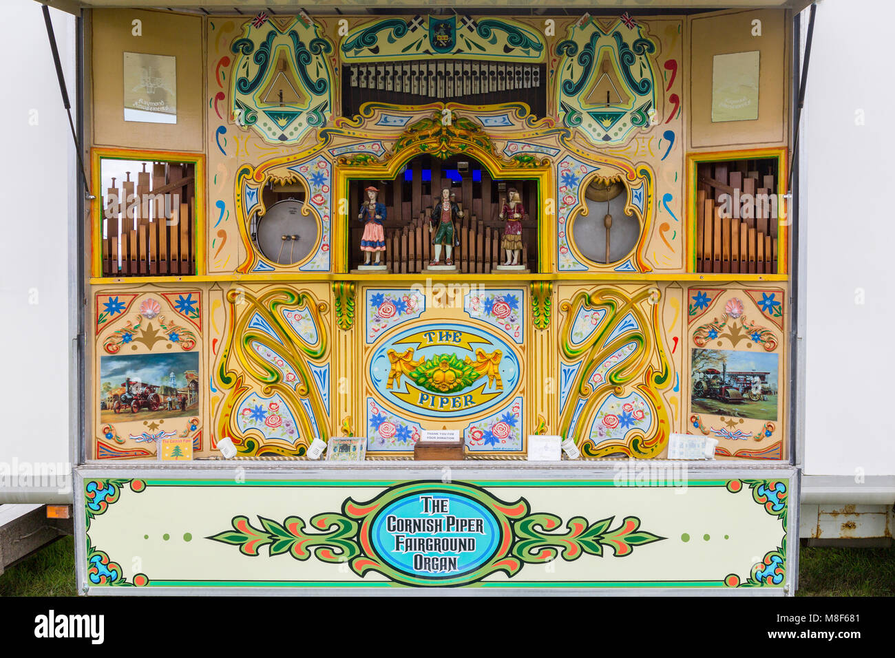 The restored Cornish Piper fairground organ at the 2017 Norton Fitzwarren Steam Rally, Somerset, England, UK Stock Photo