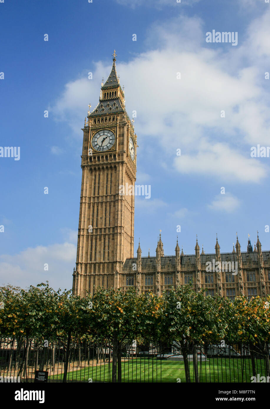Big Ben (the Great Bell) at the Palace of Westminster, London, UK Stock Photo