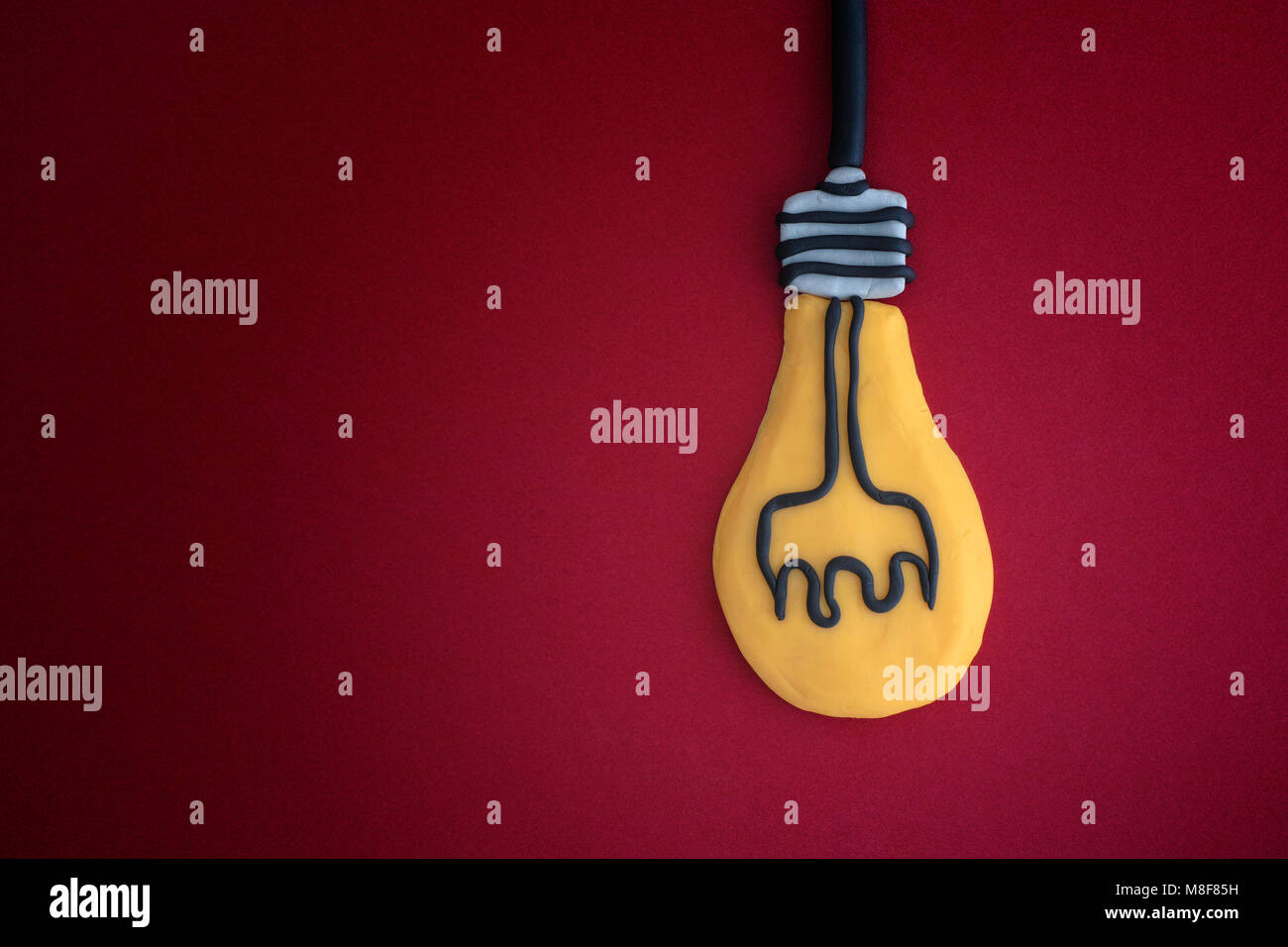Stickman 2 Thing Gears Bulb Idea Stock Photo - Alamy