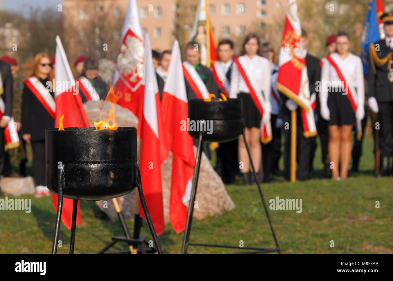 3rd Kielce Memory March at celebration 76th anniversary of Katyn