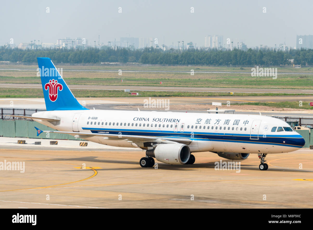 China Southern Airlines A320, Ho Chi Minh International Airport, Ho Chi Minh City, Vietnam Stock Photo