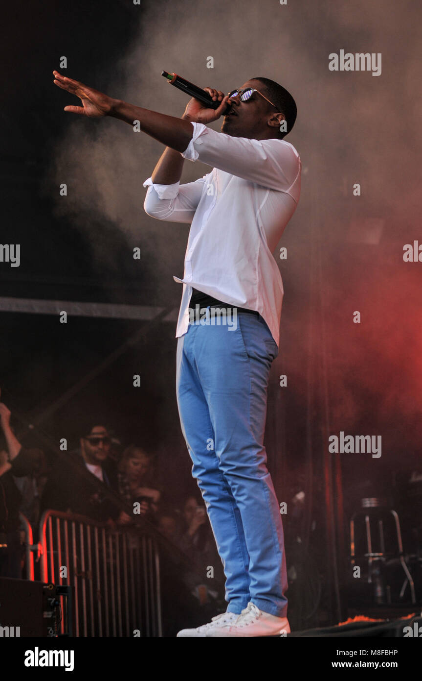 Pop star Labrinth performs at a music V festival in the summer in the