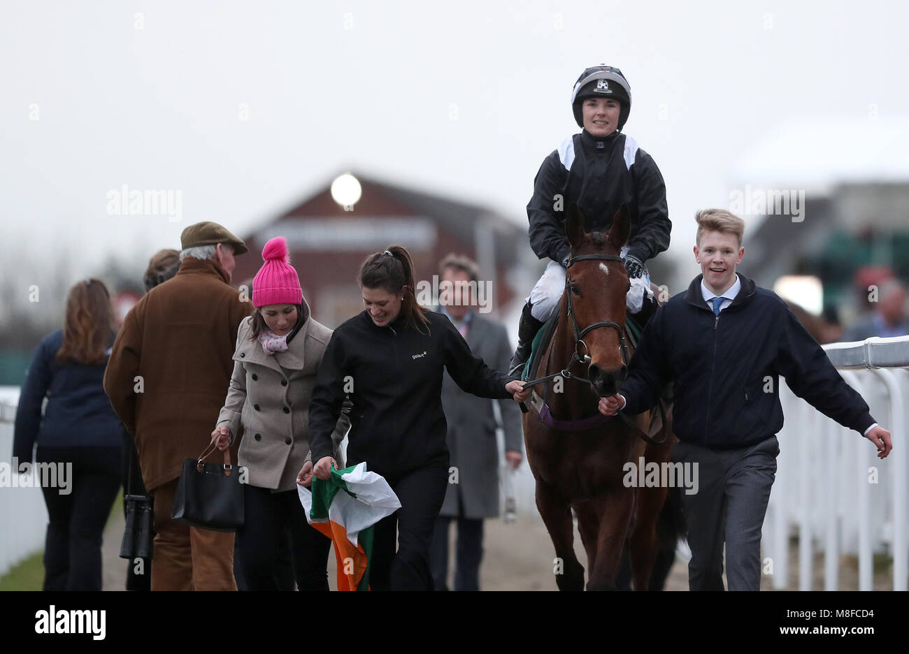 Jockey Katie Walsh on board Relegate after wining the Weatherby's ...