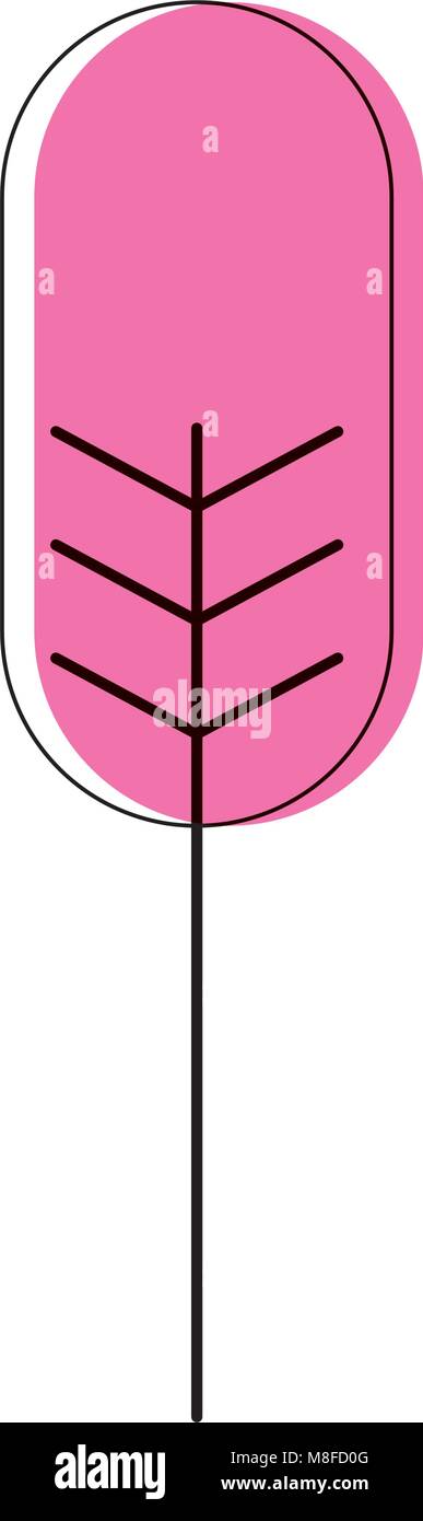 cartoon geometric tree nature spring concept vector illustration Stock ...