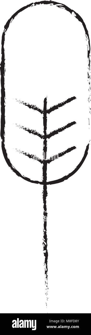 cartoon geometric tree nature spring concept vector illustration sketch ...