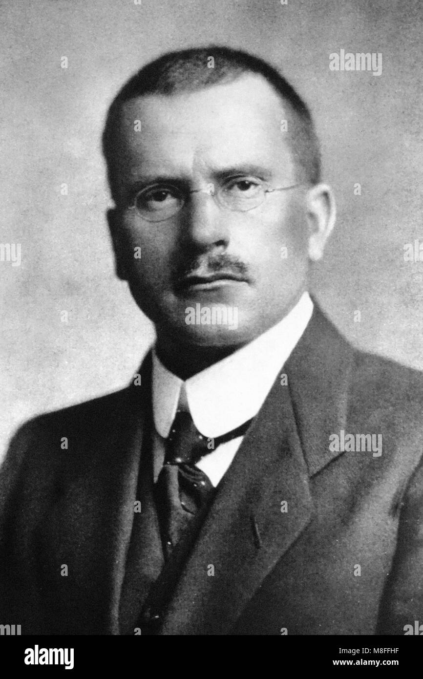 Carl Jung. Portrait of the Swiss psychiatrist Carl Gustav Jung (1875-1961). Stock Photo