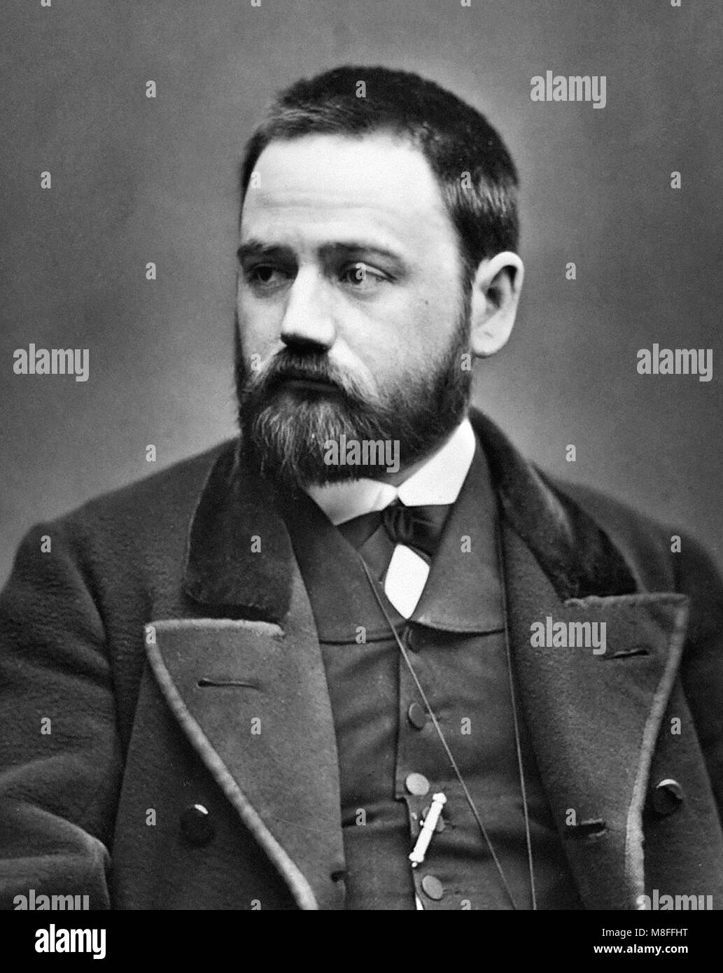 Emile Zola (1840-1902), portrait of the French author by Etienne Carjat, c.1865 Stock Photo