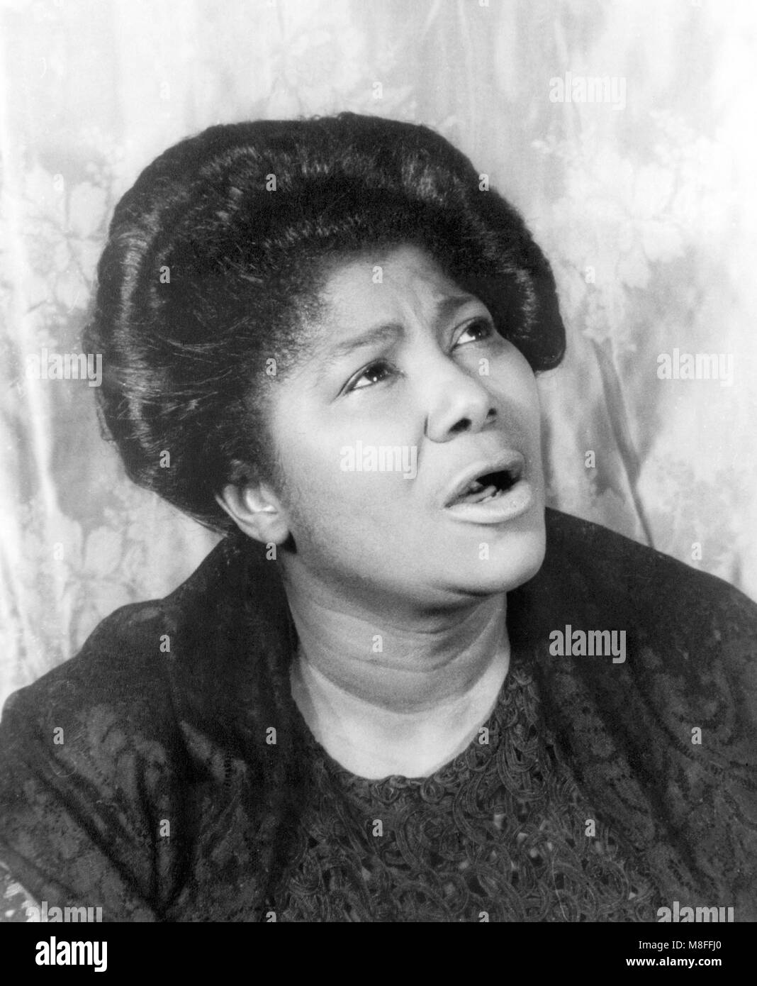 Mahalia Jackson (1911-1972). Portrait of the American gospel singer by Carl Van Vechten, 1962. Stock Photo