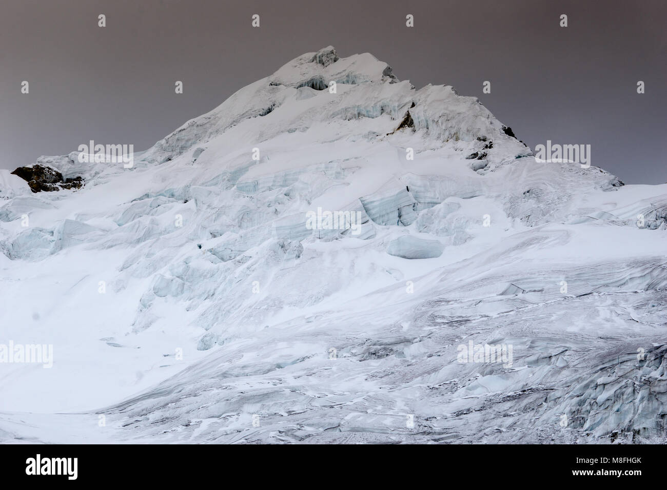 Yanapaccha the summit of Nevado Yanapaccha peak in the Cordillera Blanca with the ...