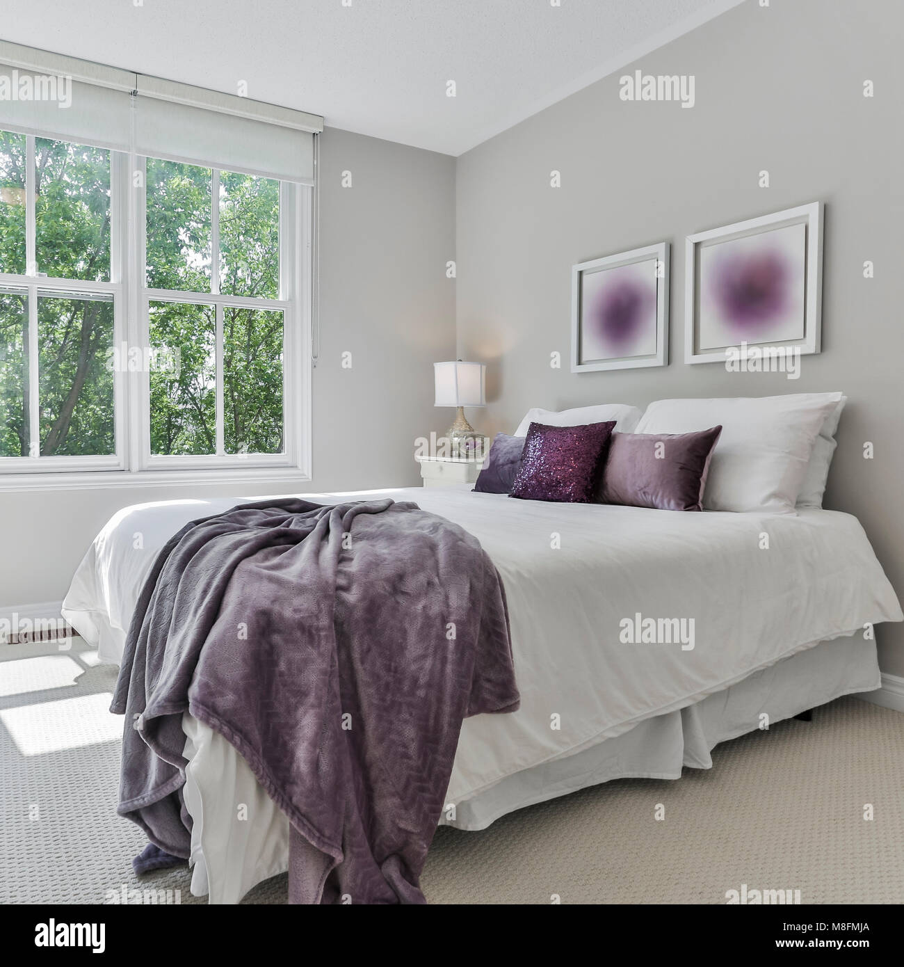 Bedroom old fashioned interior at new house Stock Photo