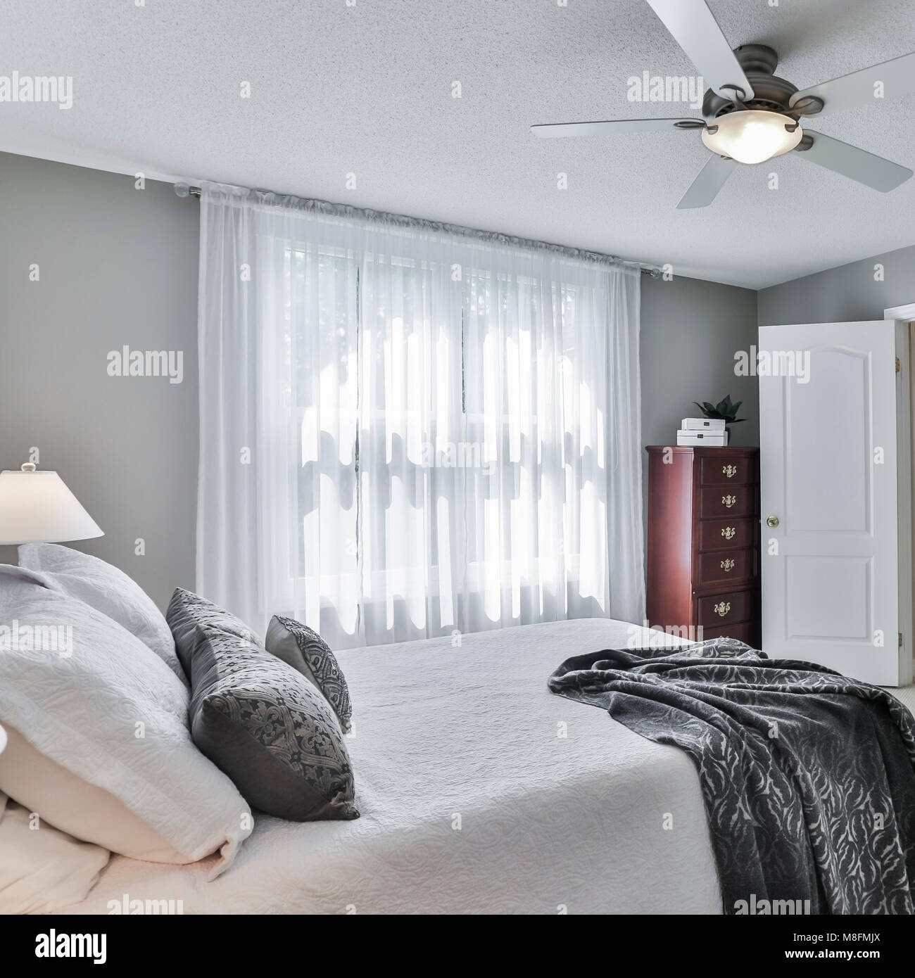 Bedroom old fashioned interior at new house Stock Photo - Alamy