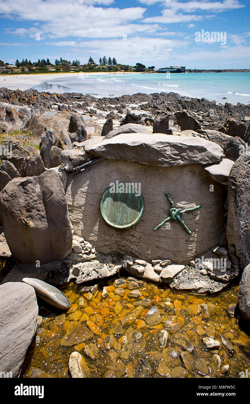 Freshwater spring at Frenchman's Rock on Frenchman's Beach, Penneshaw, Kangaroo Island, South Australia Stock Photo