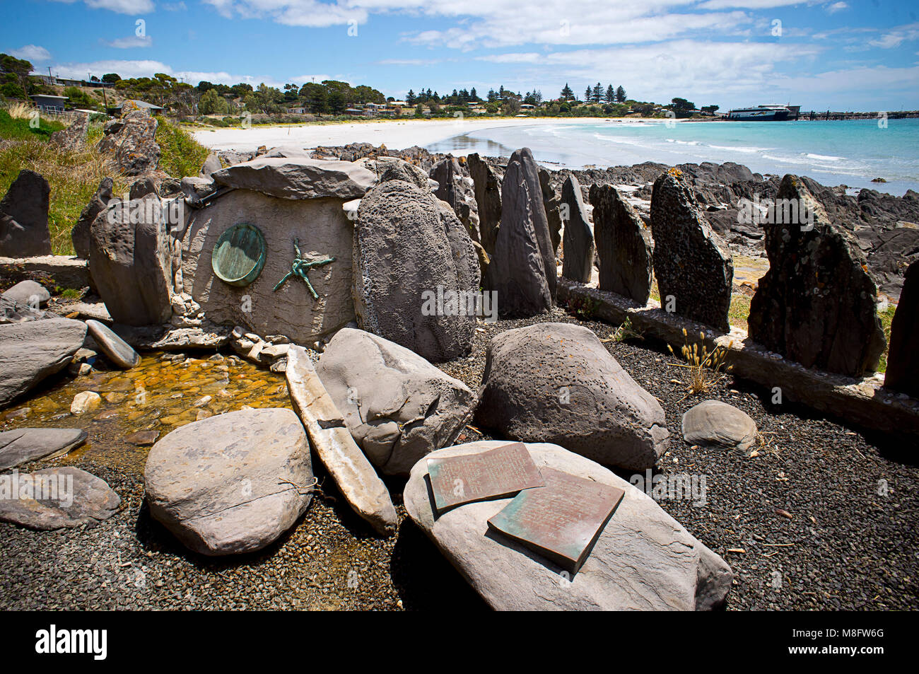 Freshwater spring at Frenchman's Rock on Frenchman's Beach, Penneshaw, Kangaroo Island, South Australia Stock Photo