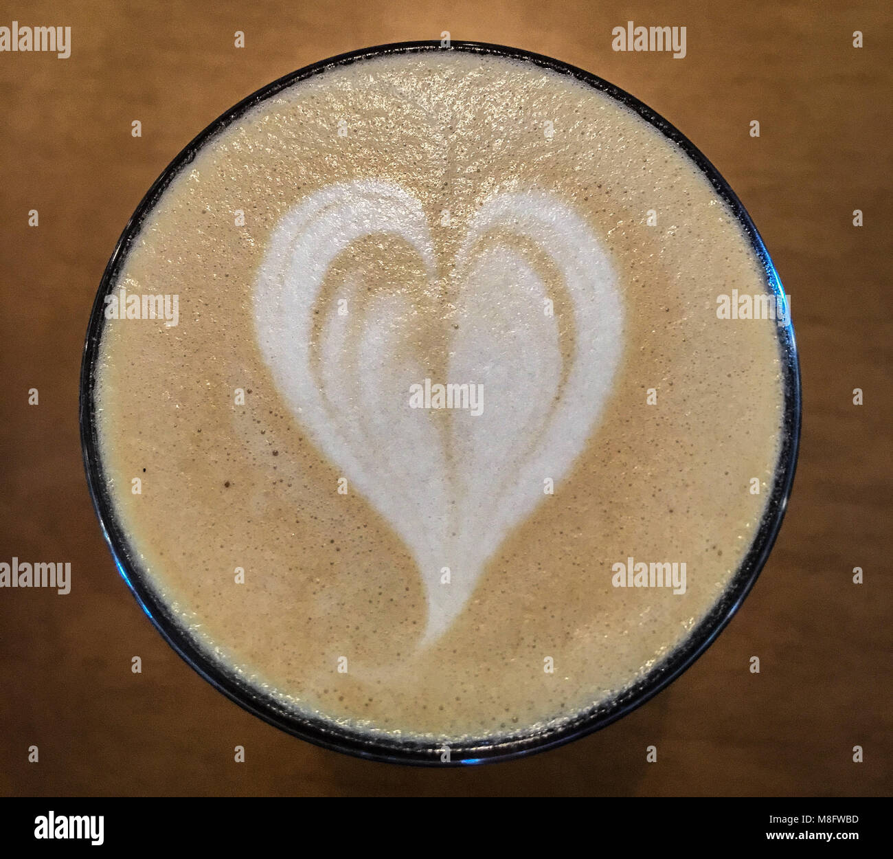 Coffee foam art Stock Photo Alamy