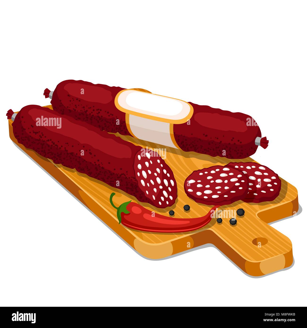 Hard salami Stock Vector Images Alamy