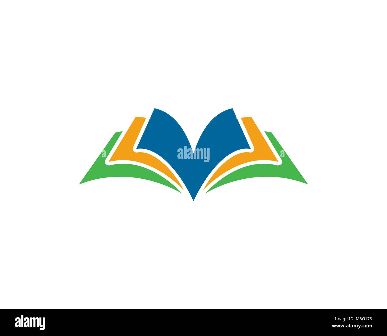 is a symbol in the form of a book symbolizing lessons, learning or education Stock Photo