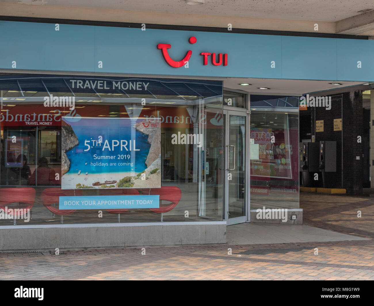 TUI, Travel Agents, Stockport Town Centre Shopping area, Merseyway