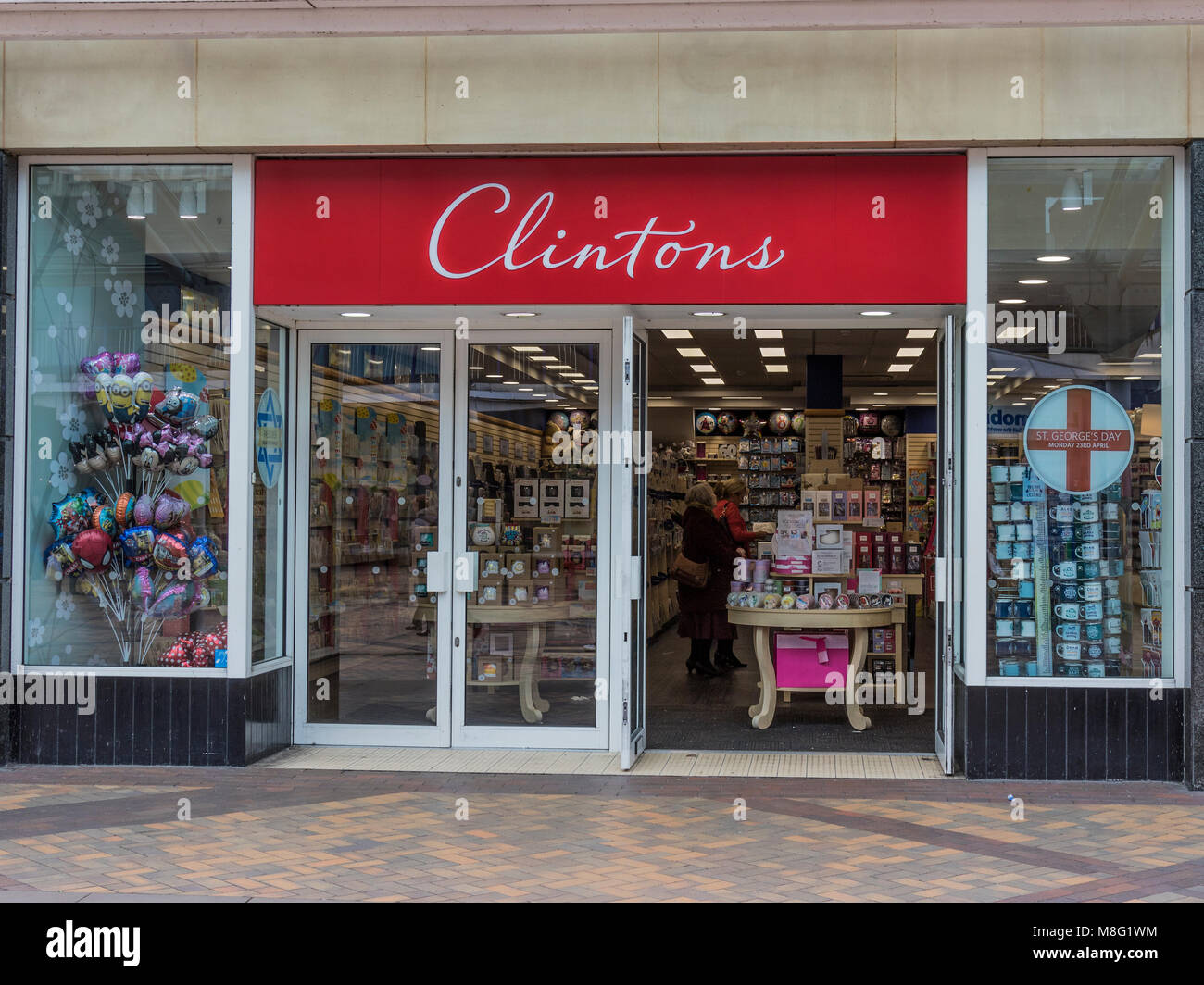 Clintons, Stockport Town Centre Shopping area, Merseyway Stock Photo