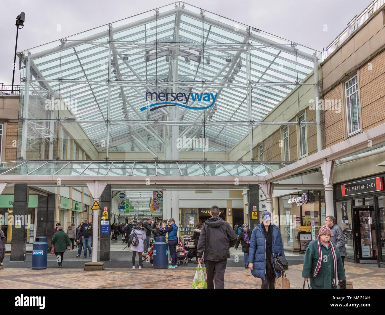 Merseyway Shopping Centre, Stockport Town Centre, Greater Manchester, UK Stock Photo