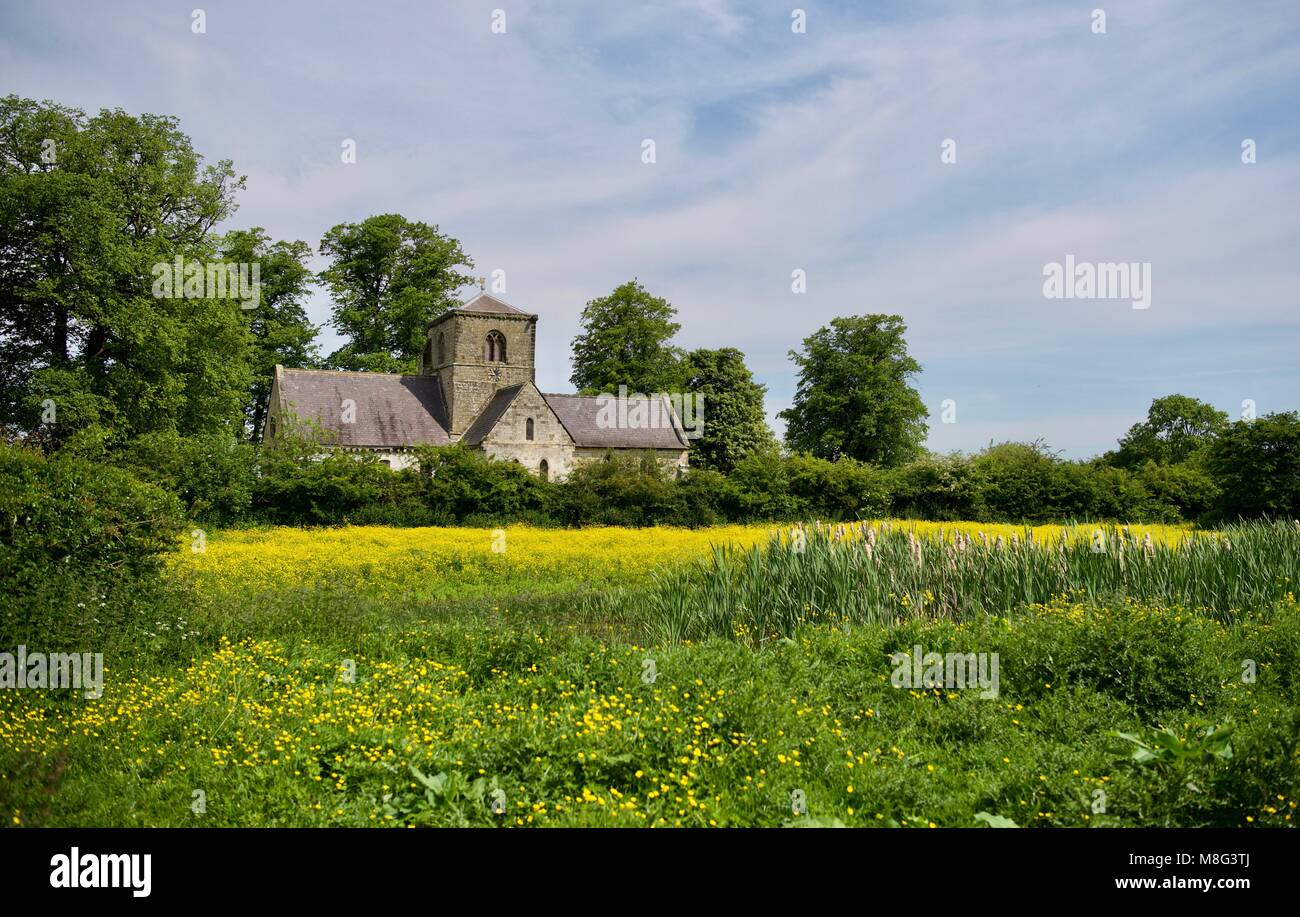 Yorkshire village church Stock Photo