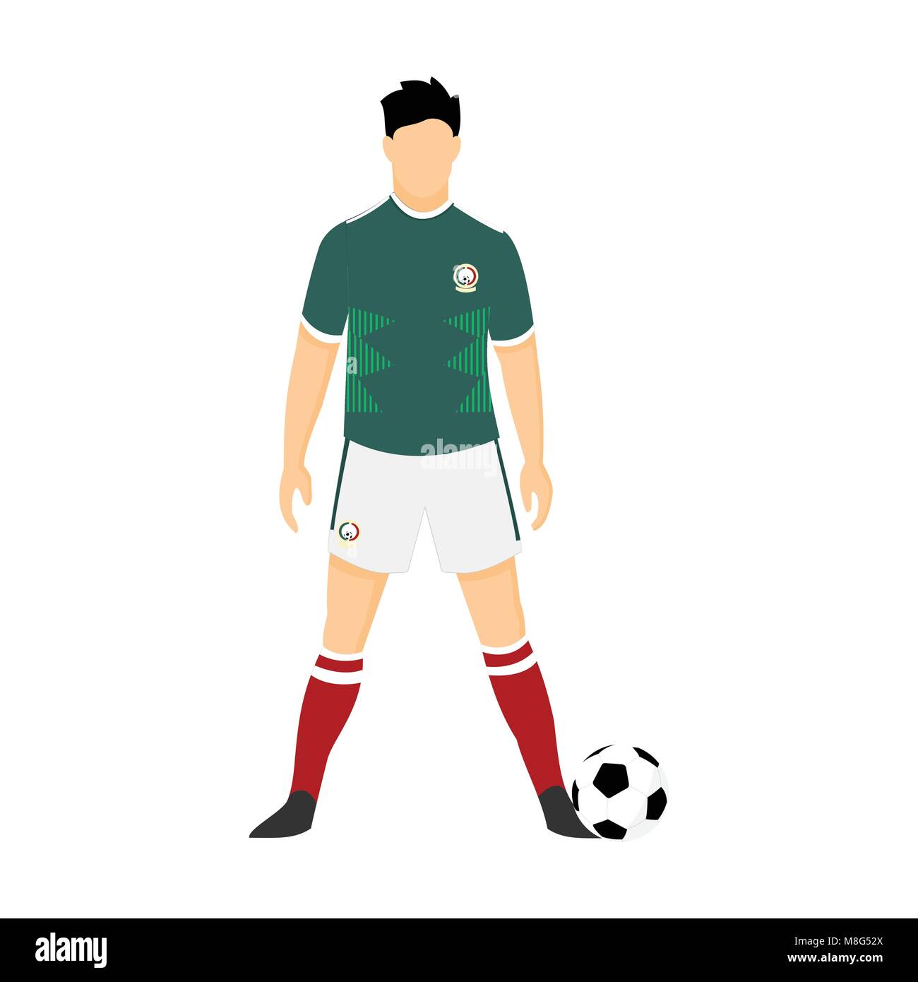 Mexico Football Jersey National Team World Cup Vector Illustration