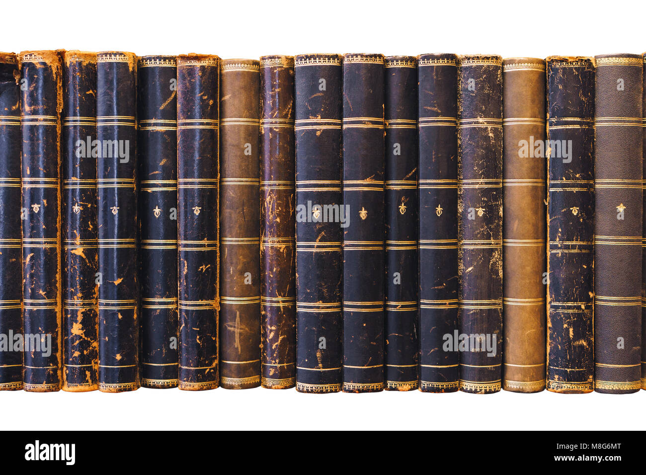 old books isolated in white background Stock Photo Alamy