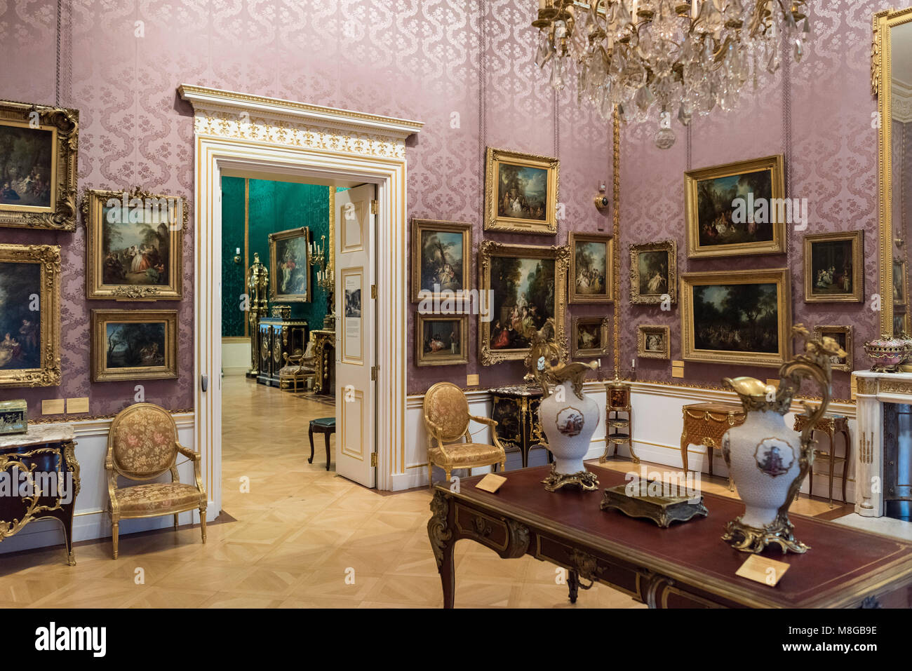 London. England. UK. The Wallace Collection, housed at Hertford House in Manchester Square, former townhouse of the Seymour family. Stock Photo