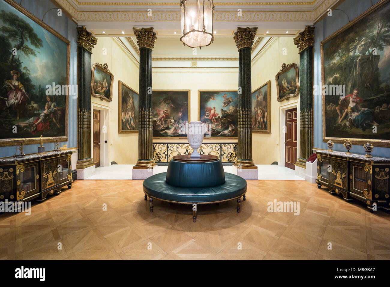 London. England. UK. The Wallace Collection, housed at Hertford House in Manchester Square, former townhouse of the Seymour family. Stock Photo