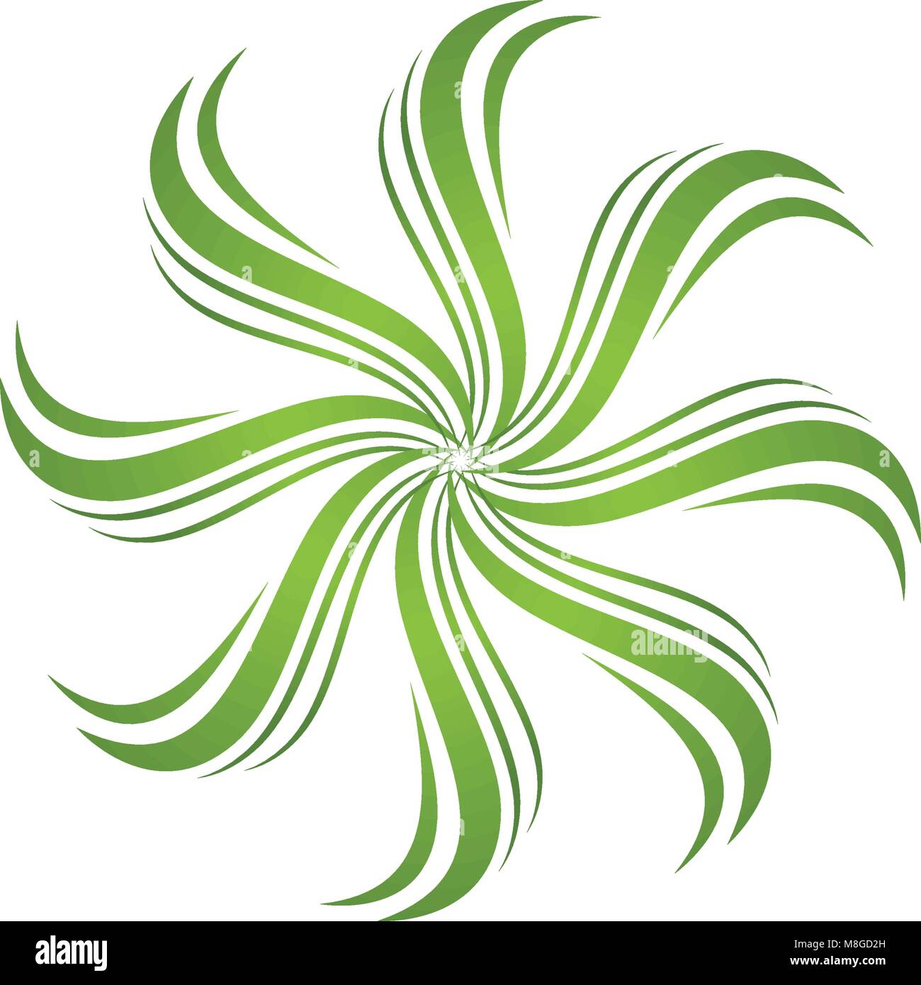 leaf green nature logo and symbol template Vector Stock Vector Image ...