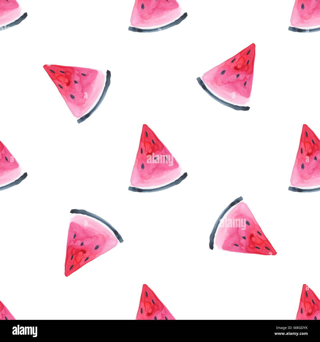 Seamless pattern with watermelon slices Stock Photo - Alamy