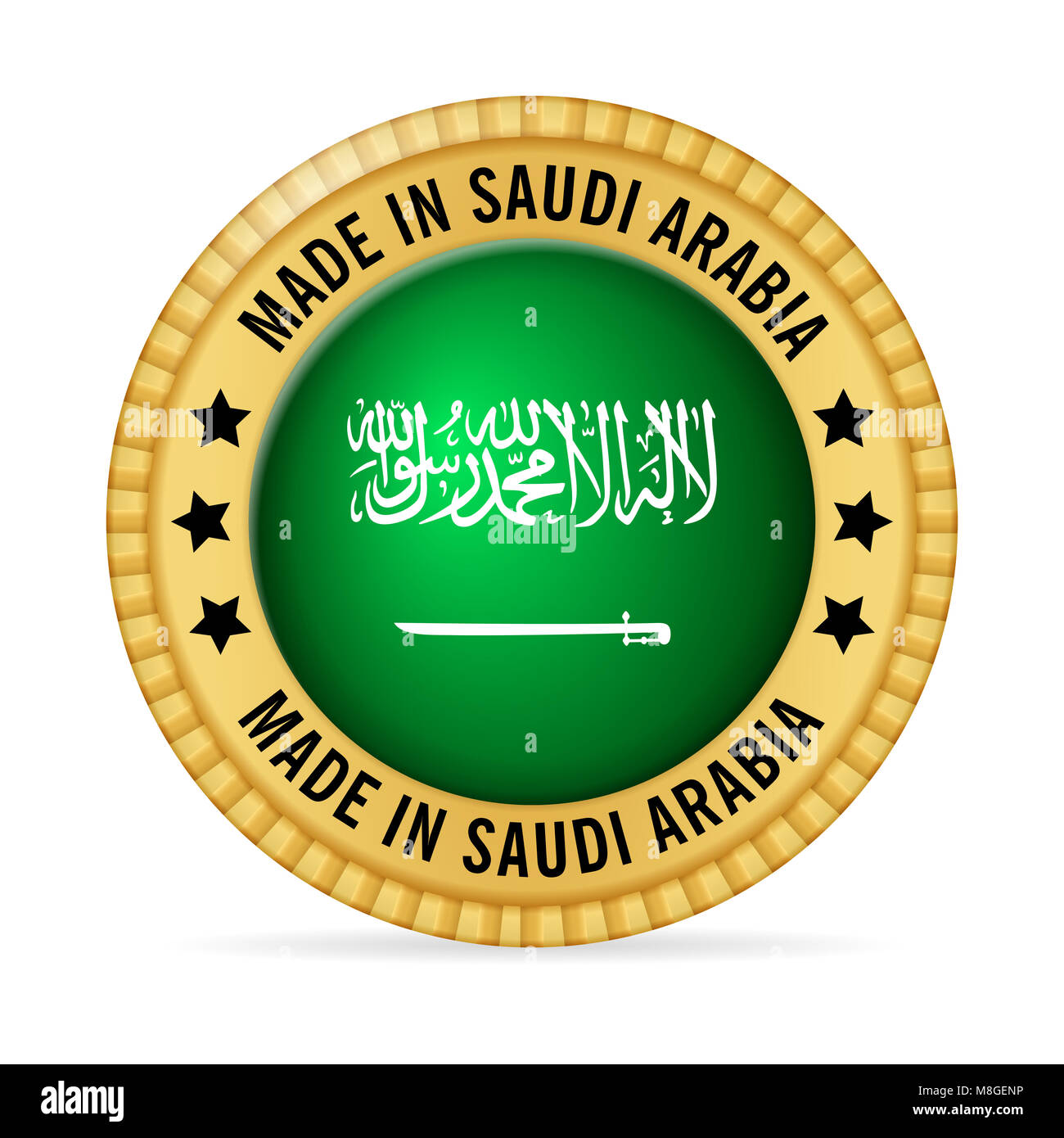 Icon made in Saudi Arabia on a white background Stock Photo - Alamy