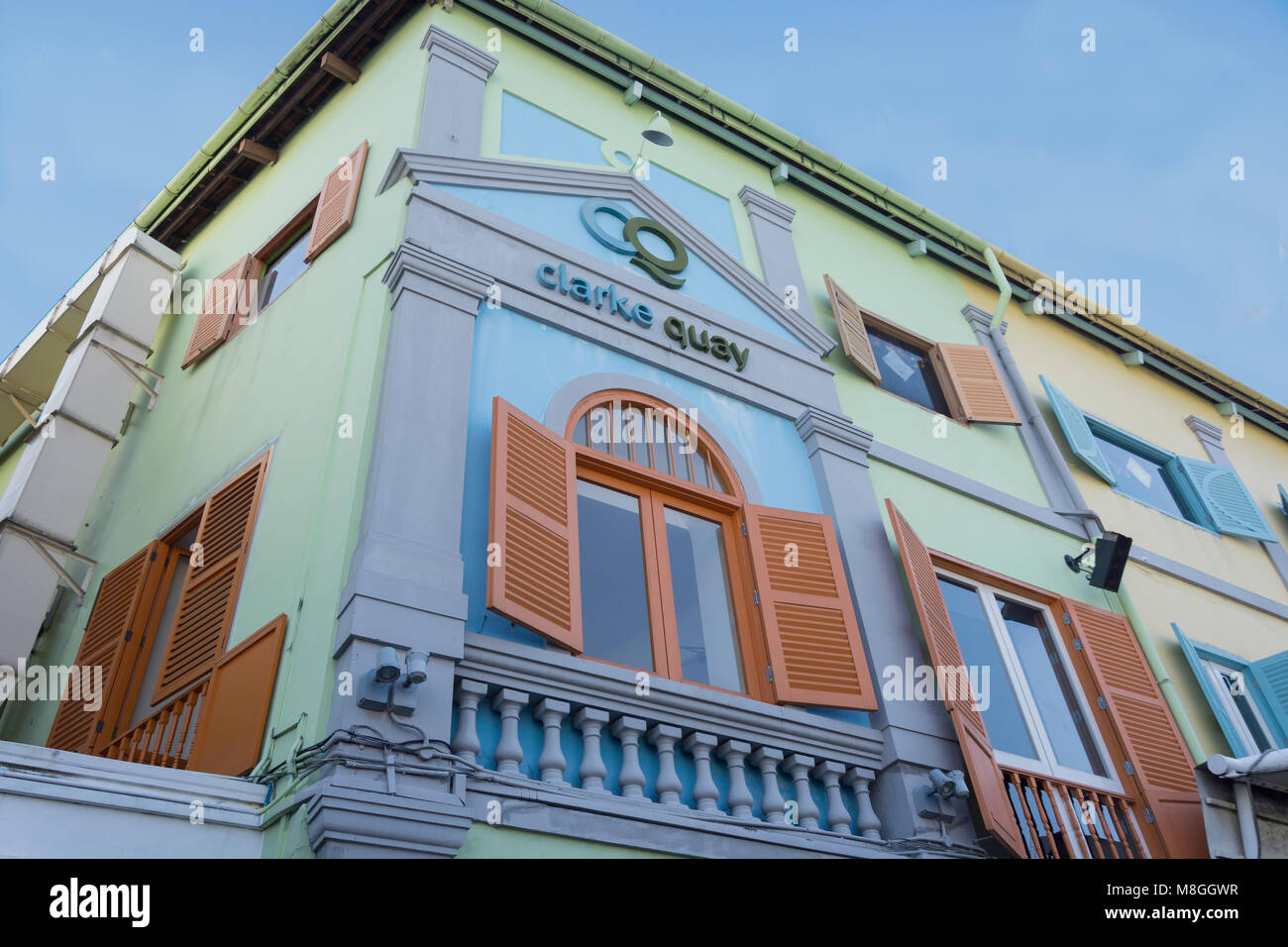 Clarke Quay, Civic District, Central Area, Singapore Island (Pulau Ujong), Singapore Stock Photo