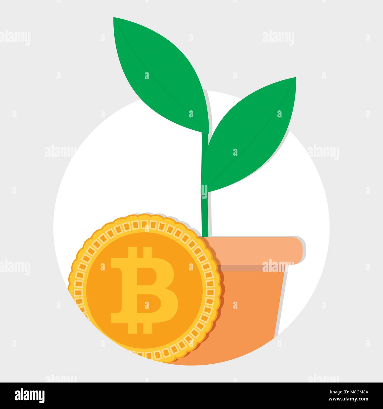 Growing crypto investment concept Stock Vector Images - Alamy