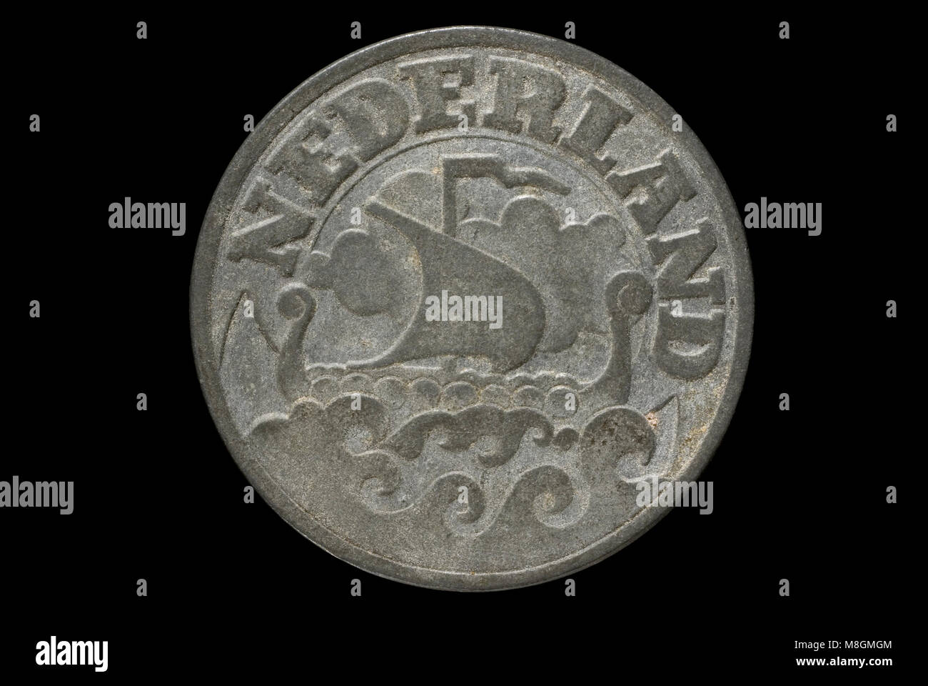 Netherlands 25 Cent Zinc coin Stock Photo