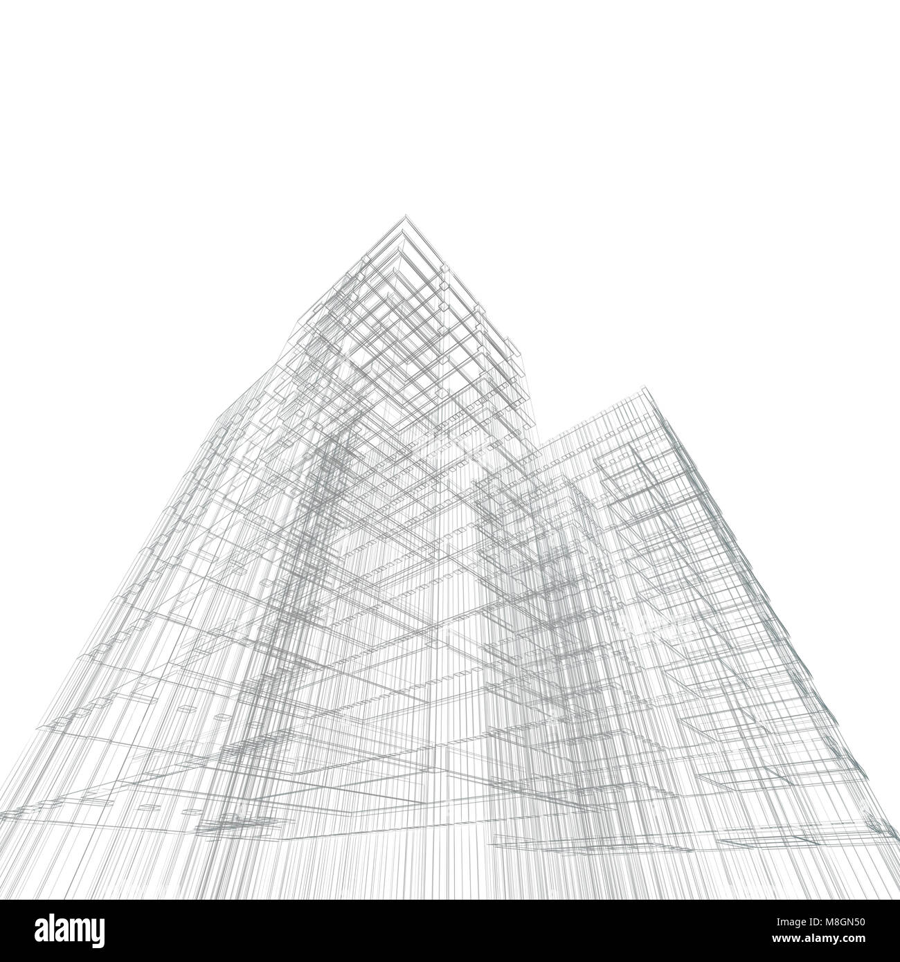 Architecture blueprint construction 3d rendering Stock Photo Alamy