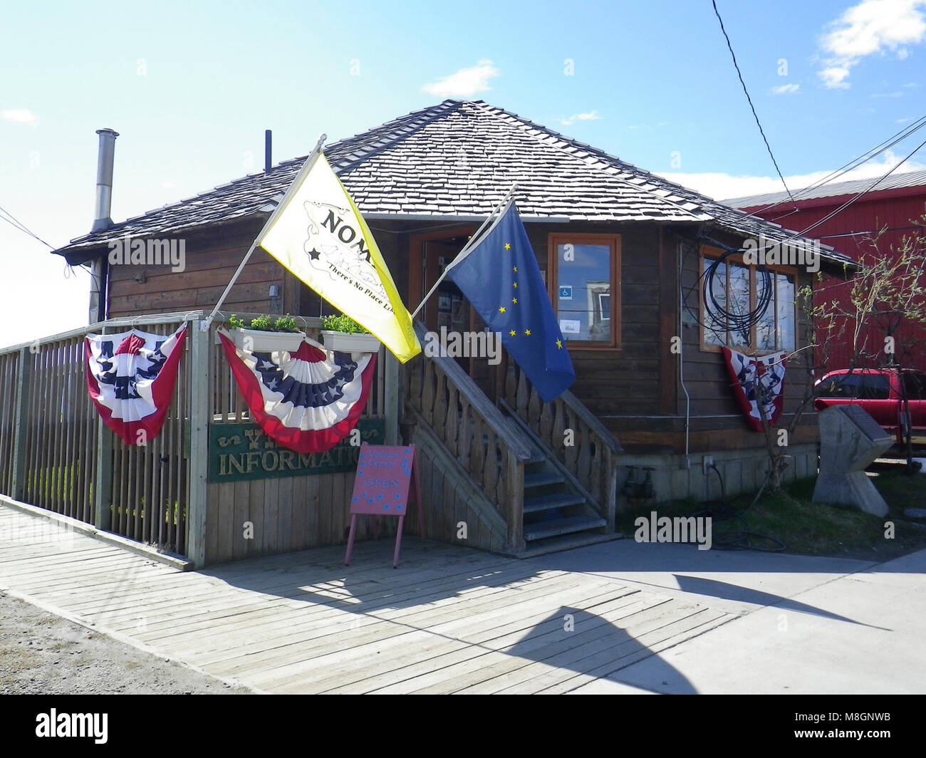 City of Nome Visitor Center resize Stock Photo - Alamy