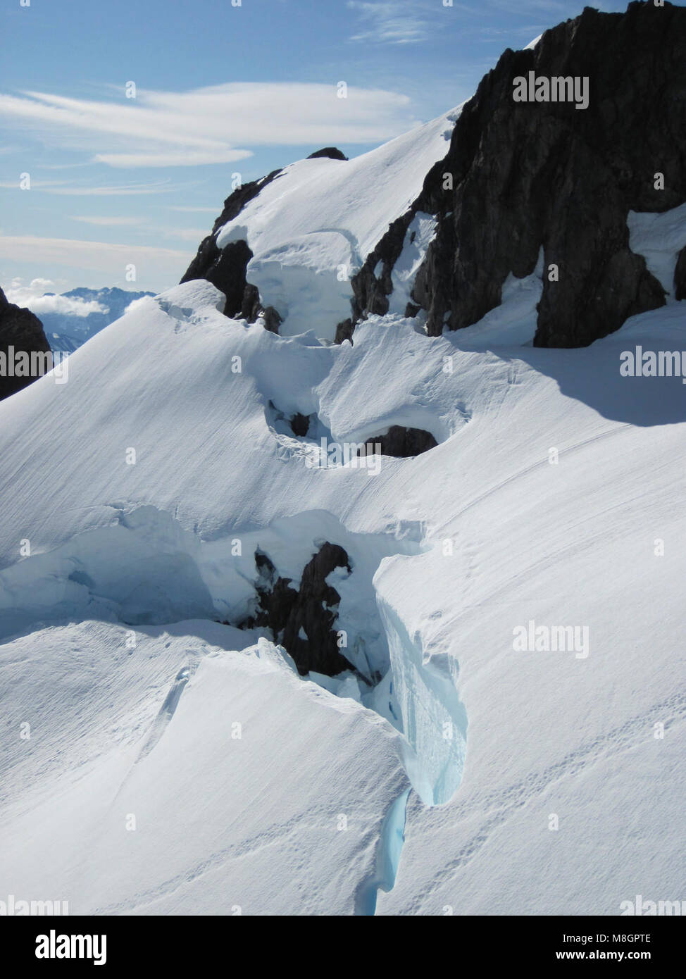 Crevasses Upper White Glacier Stock Photo - Alamy