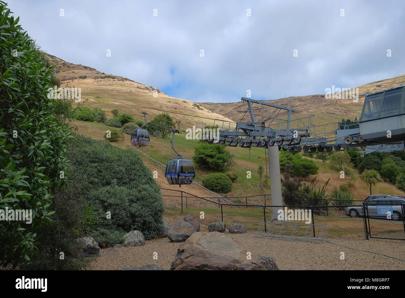 Christchurch, New Zealand – December 14th ,2017 : Beautiful scenery from Christchurch Gondola Station at the bottom of Port Hills, Christchurch, Cante Stock Photo