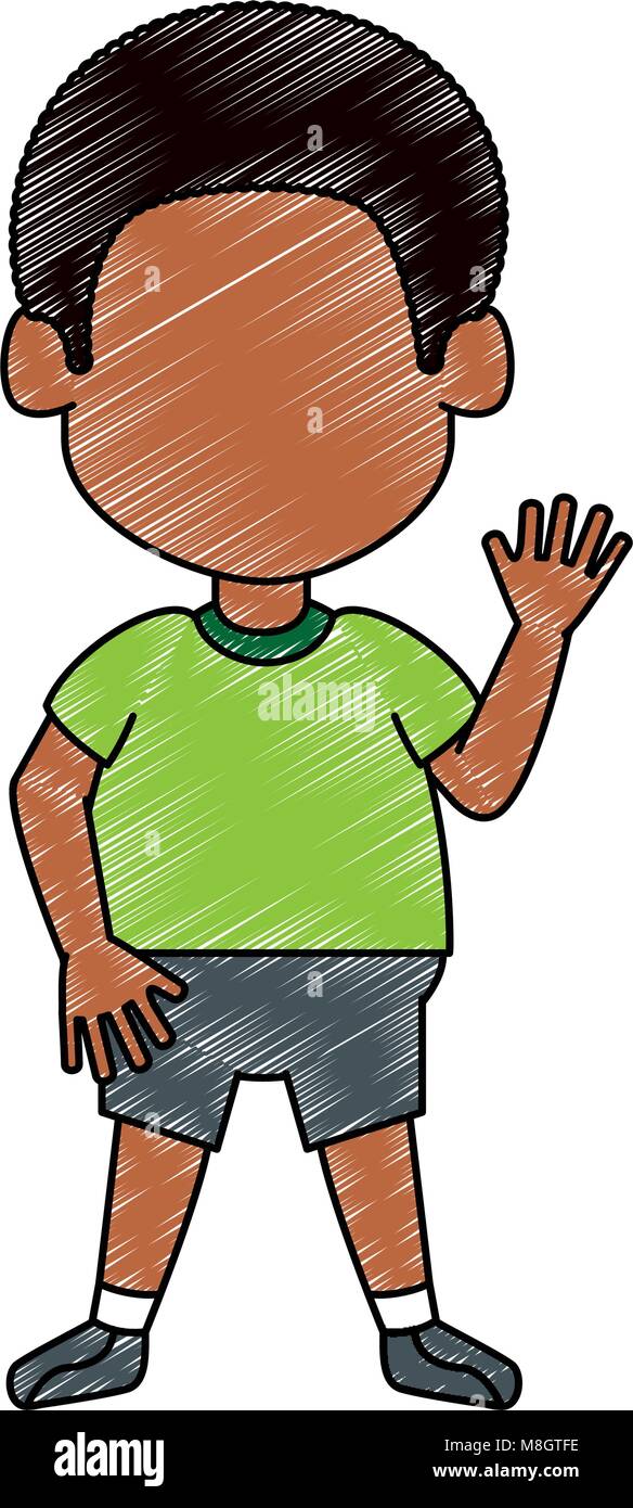 happy little boy character vector illustration design Stock Vector ...