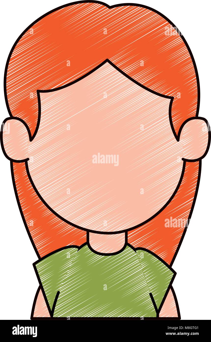 happy little girl character vector illustration design Stock Vector ...