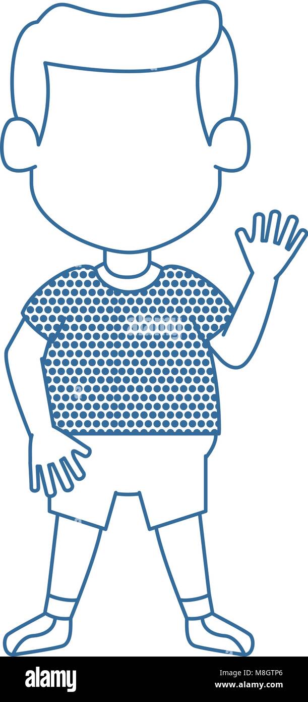 happy little boy character vector illustration design Stock Vector ...