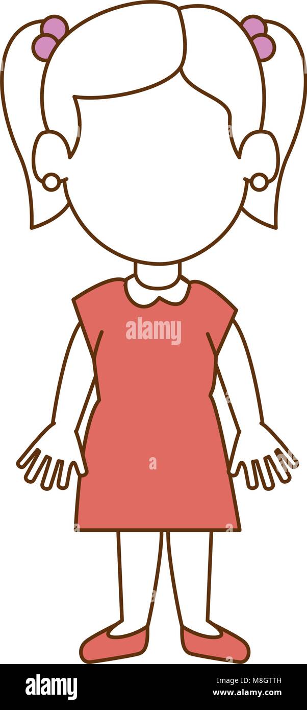 happy little girl character vector illustration design Stock Vector ...