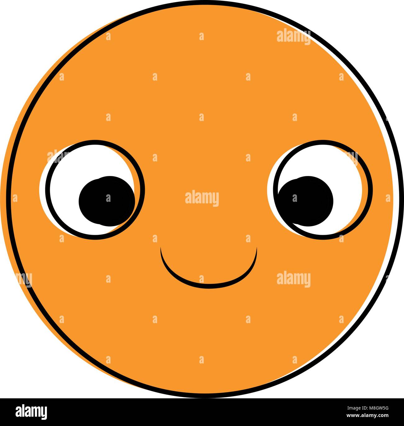 emoticon circular face kawaii character vector illustration design ...