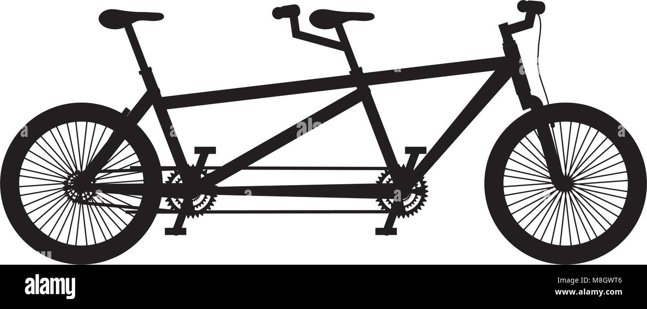 bicycle tandem isolated icon vector illustration design Stock Vector Image  & Art - Alamy